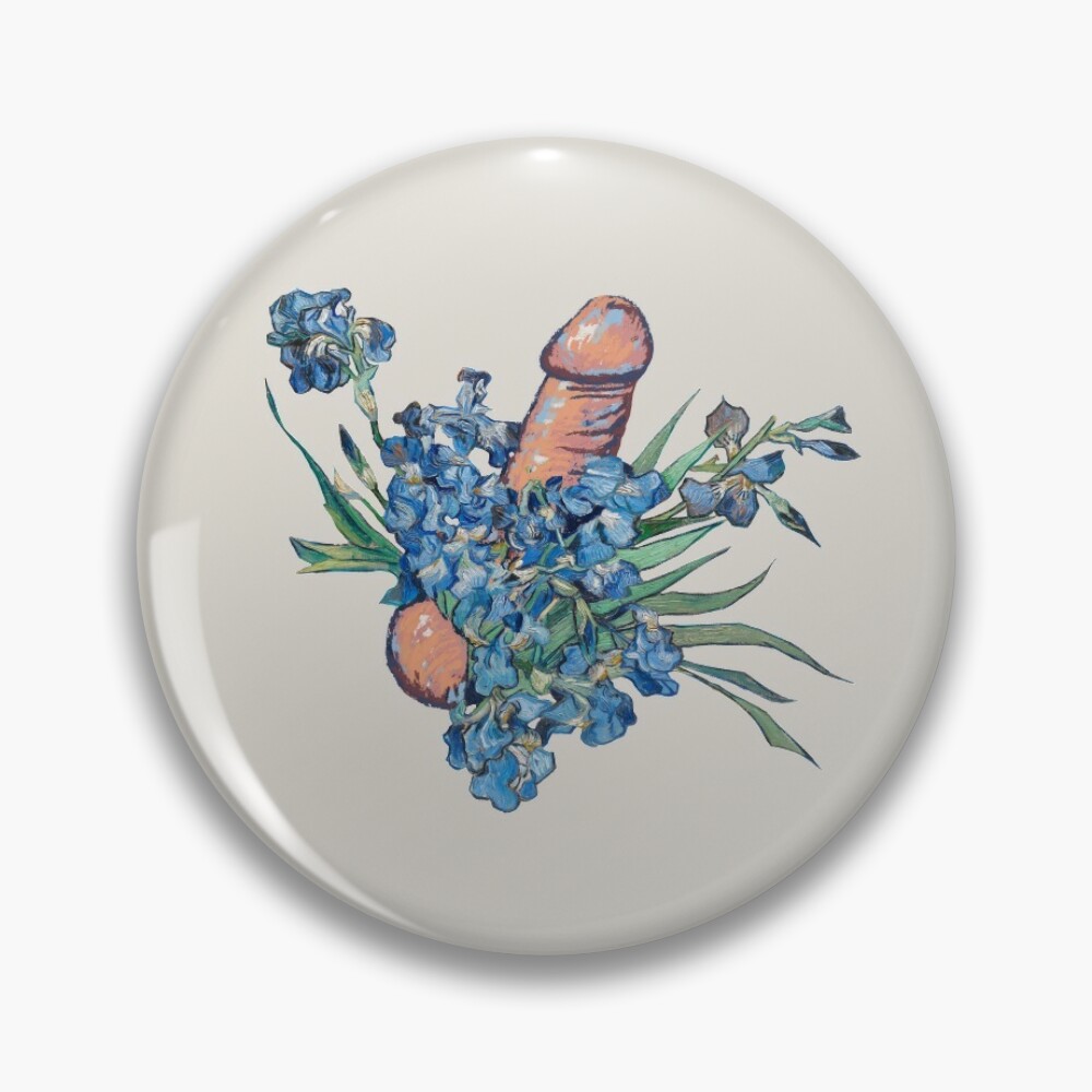 Imán for Sale con la obra «Arte floral del pene - Pintura de iris de  Vincent Van Gogh (1890)» de okpinsArtDesign | Redbubble