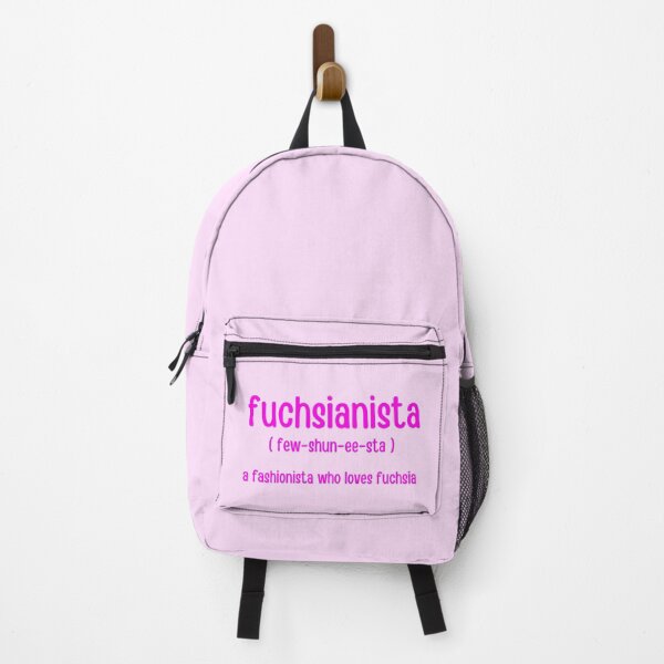 Item preview, CUTE FUNNY CARTOON FUCHSIA RED PINK FUCHSIANISTA (Lowercase Text, Pale Pink Background) designed and sold by EllieMonroe.