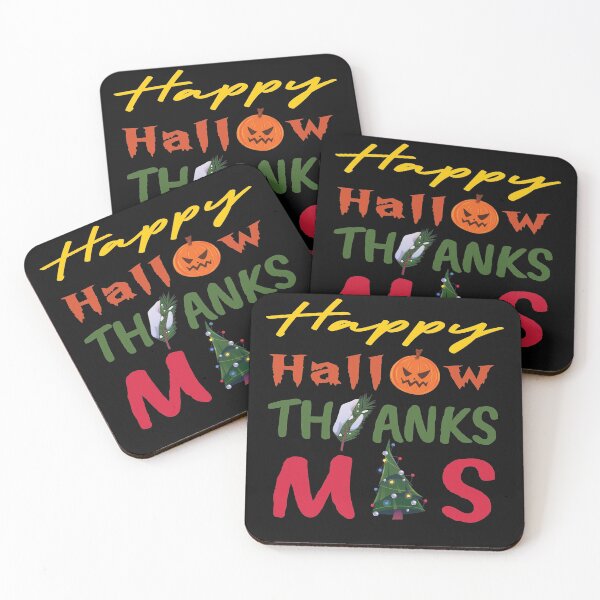 Item preview, Holiday Happy HallowThanksMas Christmas Thanksgiving Family Gift T-shirt designed and sold by omarbou.