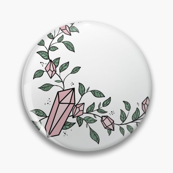 Item preview, Pink Crystal Points & Green Leafy Vine Corner designed and sold by ContempoCrystal.