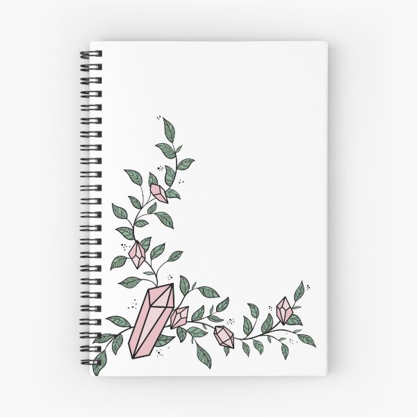 Item preview, Pink Crystal Points & Green Leafy Vine Corner designed and sold by ContempoCrystal.