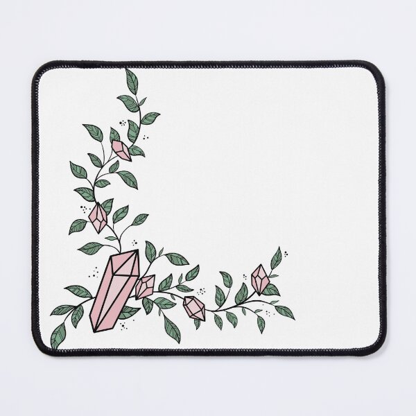 Item preview, Pink Crystal Points & Green Leafy Vine Corner designed and sold by ContempoCrystal.