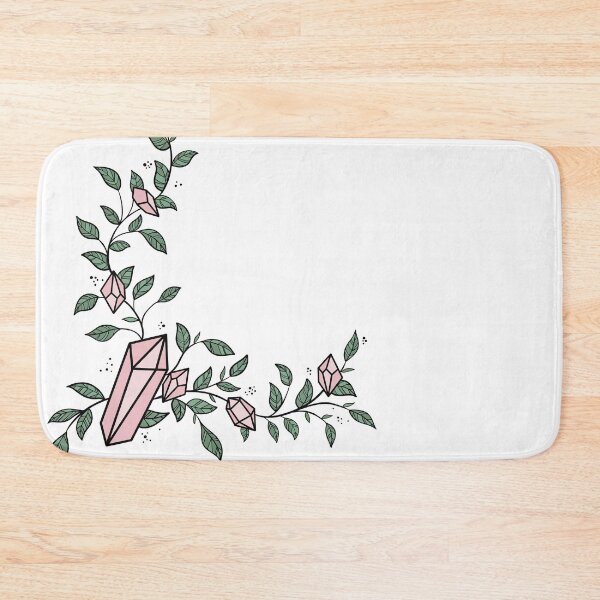 Item preview, Pink Crystal Points & Green Leafy Vine Corner designed and sold by ContempoCrystal.