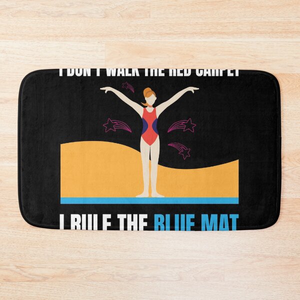 Item preview, I rule the blue Mat Gymnastic and Acrobatic Gymnast Saying   designed and sold by Rzelemenz.