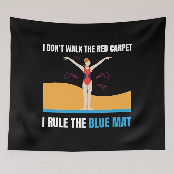 Item preview, I rule the blue Mat Gymnastic and Acrobatic Gymnast Saying   designed and sold by Rzelemenz.