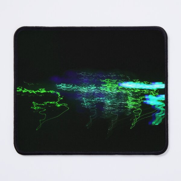 Item preview, The multicolored  blue and green lightning  flash on the black night background designed and sold by IraNiva.