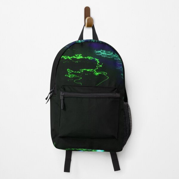 Item preview, The multicolored blue and green lightning flash on the black night background designed and sold by IraNiva.