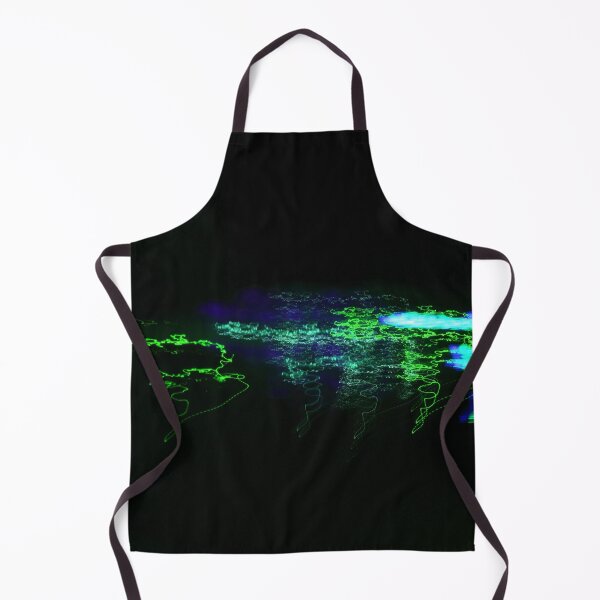 Item preview, The multicolored  blue and green lightning  flash on the black night background designed and sold by IraNiva.