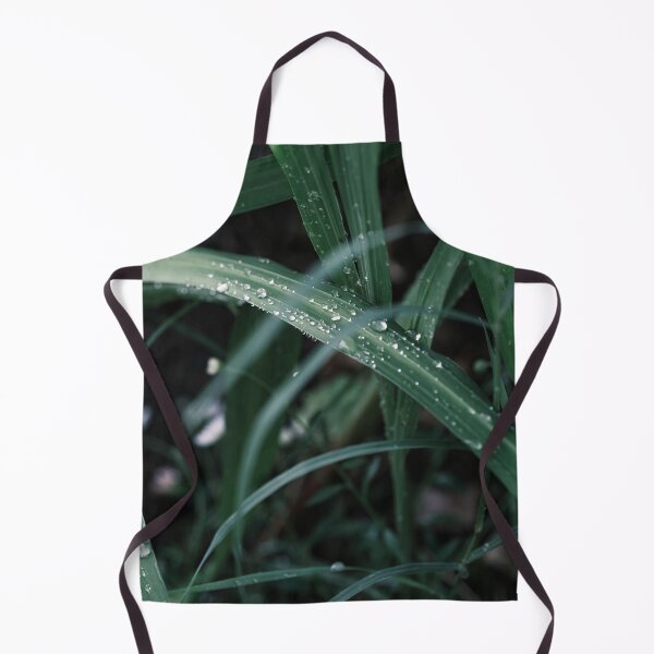 Item preview, Muted green grass with rain drops, fresh macro photography designed and sold by mhailittlearts.