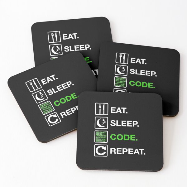 Item preview, EAT. SLEEP. CODE. REPEAT. designed and sold by Sahil Belurkar.