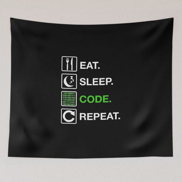 Item preview, EAT. SLEEP. CODE. REPEAT. designed and sold by Sahil Belurkar.