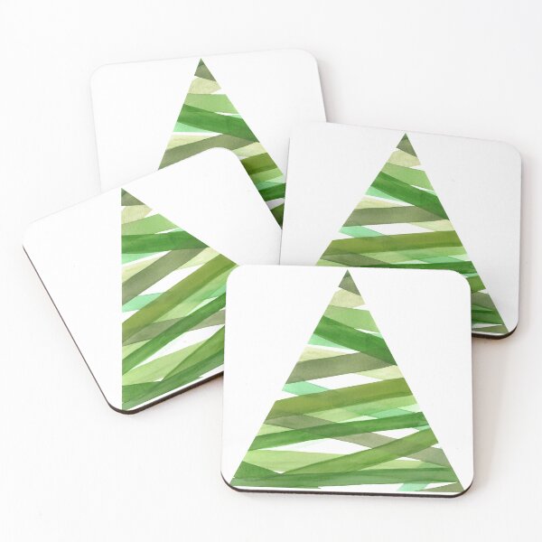 Item preview, Abstract Christmas Tree in Watercolor - Olive Green (without Red Background) designed and sold by nabeArtist.