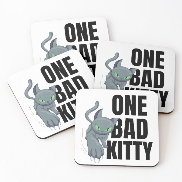 Item preview, One Bad Kitty (Grey & Black) designed and sold by Darkened Ridge Designs.