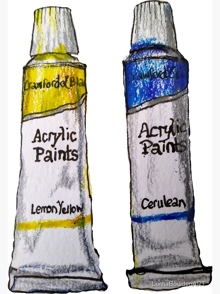 Acrylic Paint Tubes Magnet for Sale by LornaBowdenART