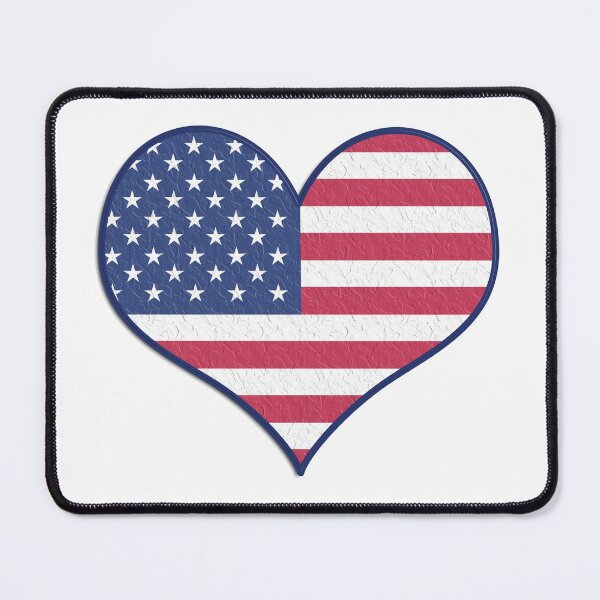 Item preview, STARS AND STRIPES HEART FLAG designed and sold by lindaully.