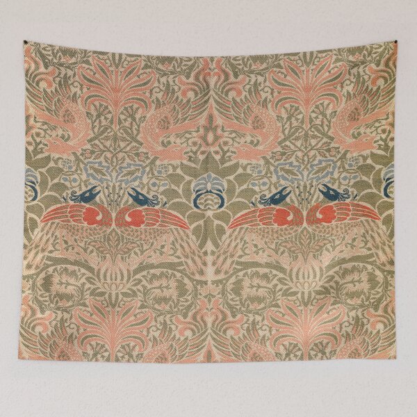 Item preview, Peacock and Dragon (1878) by William Morris designed and sold by amrmab.