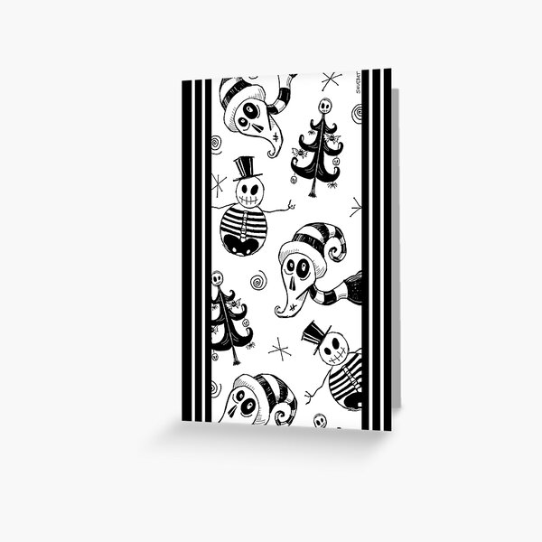 SKELLY XMAS SPOOKY TIDINGS Greeting Card