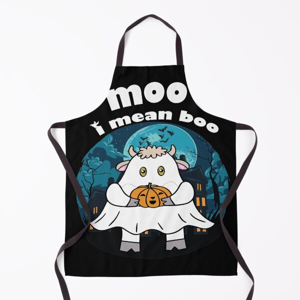 Item preview, Ghost Cow Moo I Mean Boo Pumpkin Moon Halloween designed and sold by smarayoung.