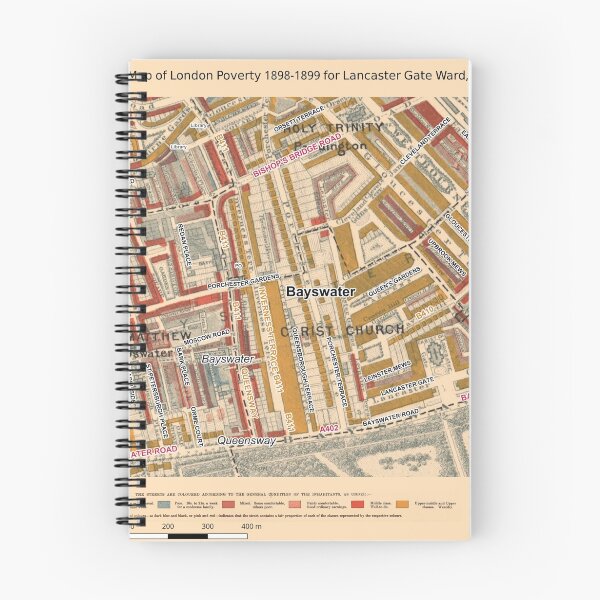 Item preview, Mapa de Booth de Londres Pobreza para la sala de Lancaster Gate, Westminster designed and sold by ianturton.