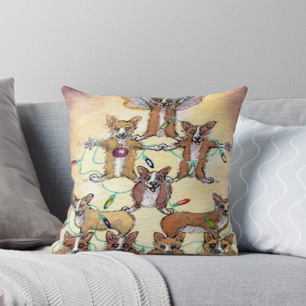 Item preview, Corgi dogs make up a fur tree for Christmas designed and sold by SusanAlisonArt.
