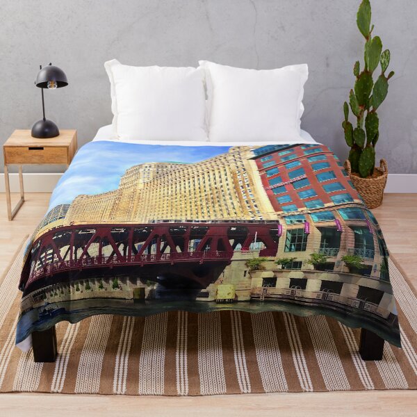 Item preview, Chicago IL - Train on Wells Street Bridge designed and sold by Susan Savad.