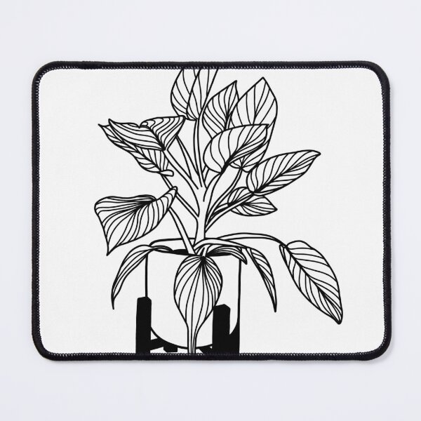 Item preview, Philodendron Birkin Houseplant Line Drawing designed and sold by makesbymiss.
