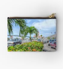 Paradise Island Bridge over Potter's Cay in Nassau, The Bahamas Studio Pouch