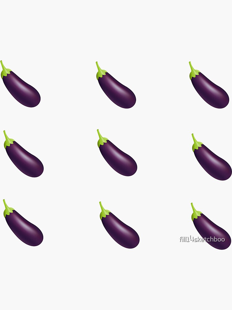 "eggplant emoji ♥" Sticker for Sale by fill14sketchboo Redbubble