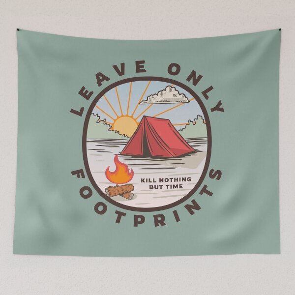 Item preview, Leave Only Footprints, Kill Nothing But Time designed and sold by spatiumnatura.