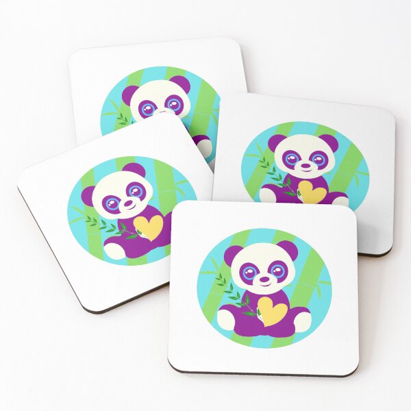 Item preview, Purple panda and bamboo - Panda designed and sold by Jessi-Sketches.
