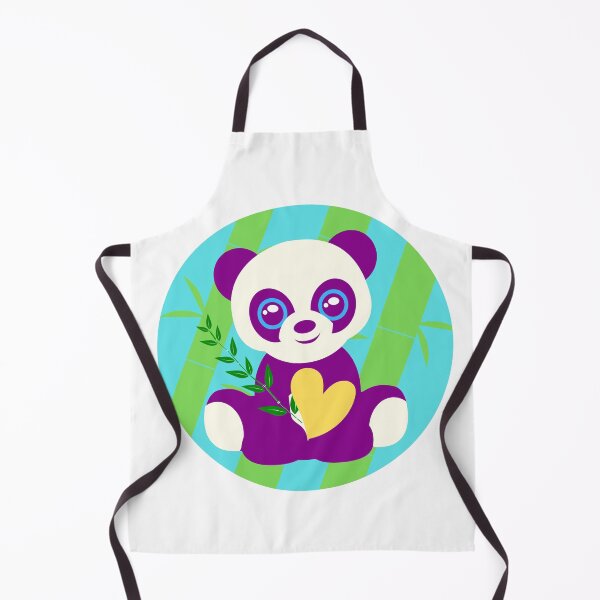 Item preview, Purple panda and bamboo - Panda designed and sold by Jessi-Sketches.