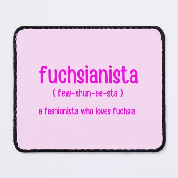 Item preview,  CUTE FUNNY CARTOON FUCHSIA RED PINK FUCHSIANISTA  (Lowercase Text, Pale Pink Background) designed and sold by EllieMonroe.
