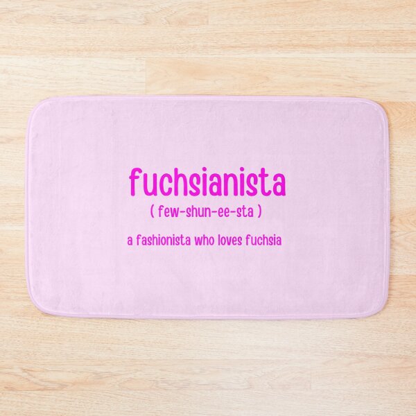 Item preview,  CUTE FUNNY CARTOON FUCHSIA RED PINK FUCHSIANISTA  (Lowercase Text, Pale Pink Background) designed and sold by EllieMonroe.