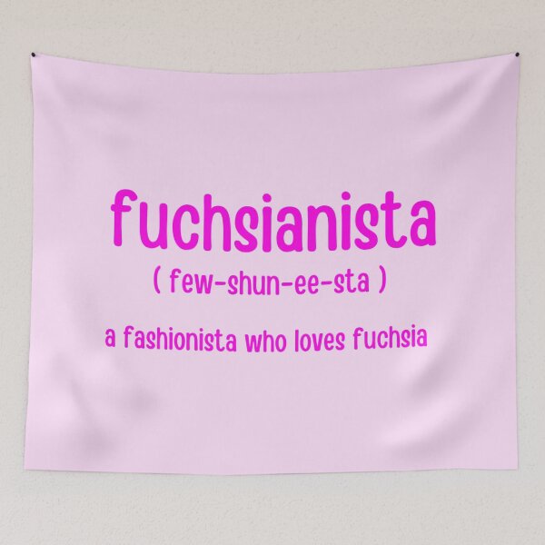 Item preview,  CUTE FUNNY CARTOON FUCHSIA RED PINK FUCHSIANISTA  (Lowercase Text, Pale Pink Background) designed and sold by EllieMonroe.