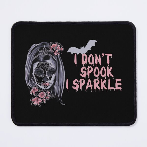 Item preview, I don't spook I sparkle girl skull halloween designed and sold by Nadey.