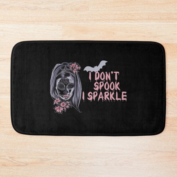 Item preview, I don't spook I sparkle girl skull halloween designed and sold by Nadey.