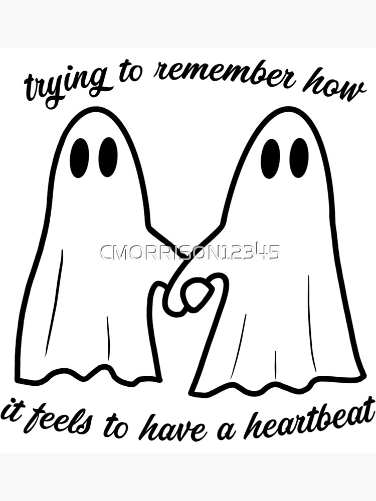 "Two Ghosts holding hands" Poster by CMORRISON12345 Redbubble