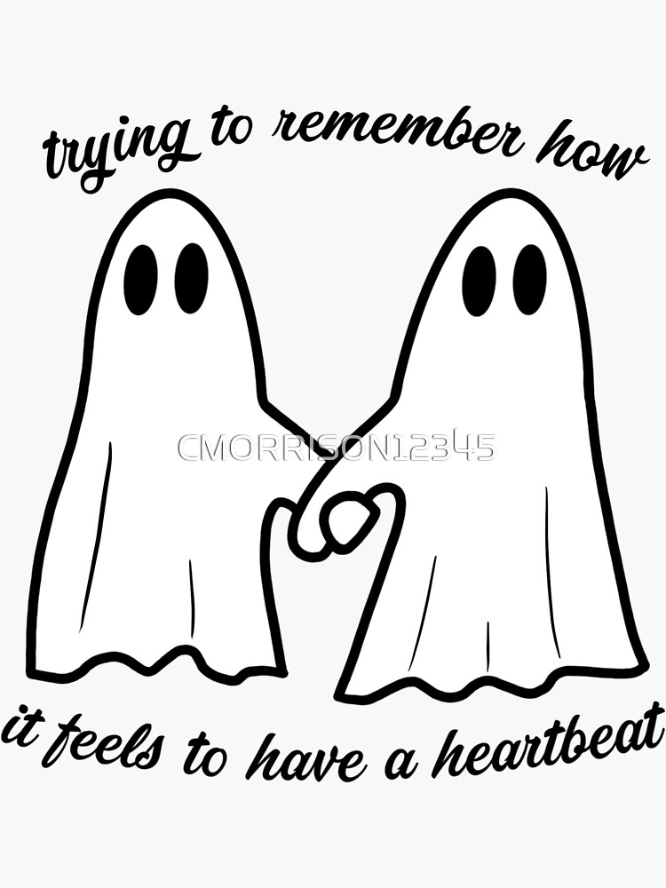 Ghosts Holding Hands In A Circle "Two Ghosts holding hands" Sticker for Sale by CMORRISON12345 | Redbubble