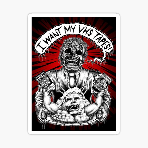 Say You Love Satan 80s Horror Podcast - Creepshow Basketcase VHS Sticker