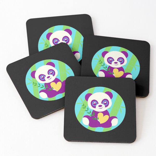 Item preview, Purple panda and bamboo - Panda designed and sold by Jessi-Sketches.