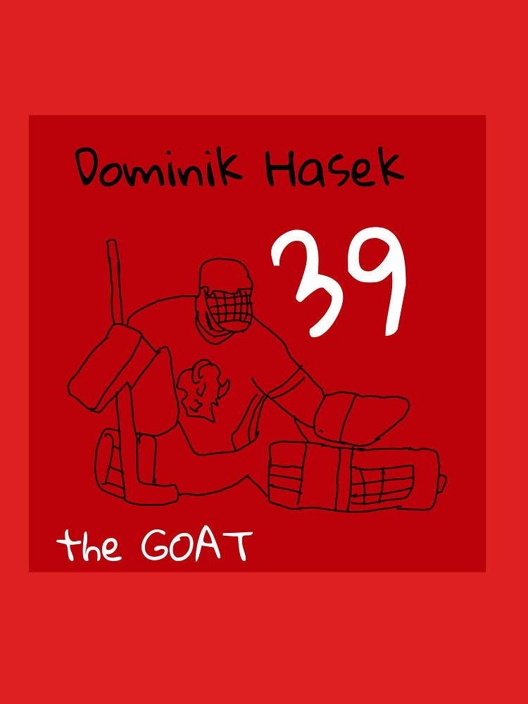 Vtg 90s Dominik Hasek Buffalo Sabres T-shirt Black XL Goat 