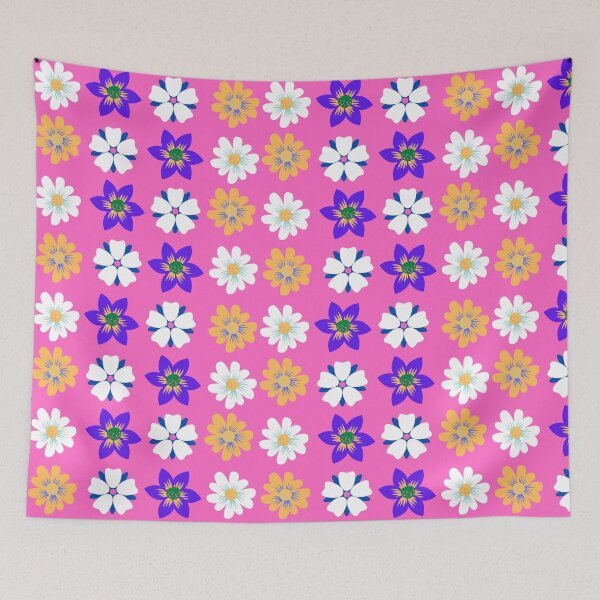 Artikelvorschau, Bunte Blumen auf Rosa entworfen und verkauft von RiadMannan.