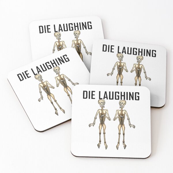Item preview, Skeletons Die Laughing ArcheoNerdEng Halloween (Black variant) designed and sold by ArcheoNerd.