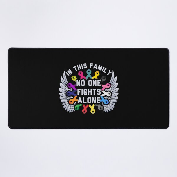 Item preview, Multi Color Ribbon Cancer Awareness, In This Family No One Fights Alone, Fighting Survivor designed and sold by Merchking1.