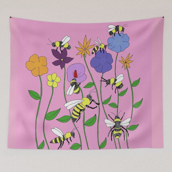 Item preview, Flowers and bees designed and sold by AnnieHines.