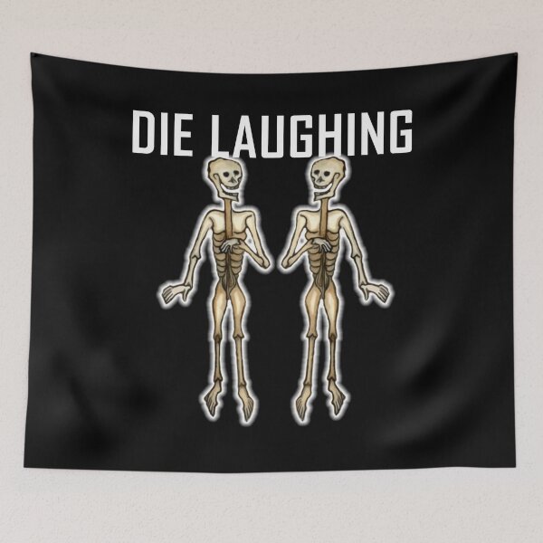 Item preview, Skeletons Die Laughing ArcheoNerdEng Halloween (White variant) designed and sold by ArcheoNerd.