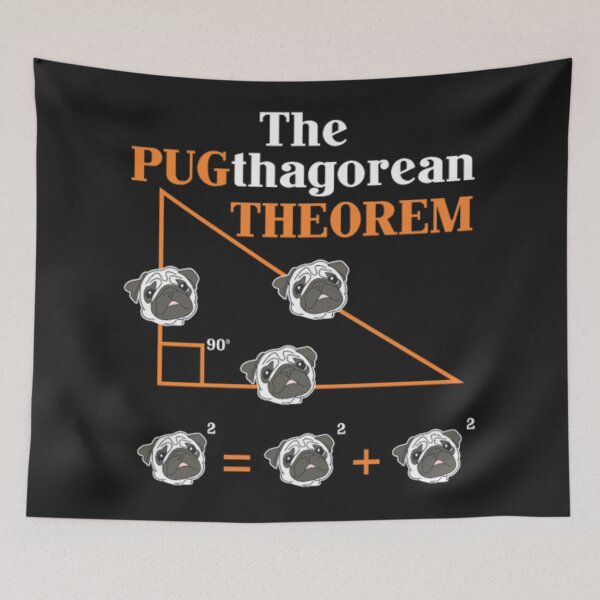 Item preview, Pythagorean theorem Pug Dog Math Teacher designed and sold by StarcyWol.