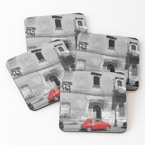 Item preview, Italy Mini Red Car Black and White designed and sold by MoClan-Graphics.