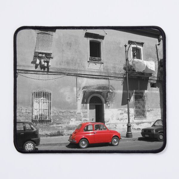 Item preview, Italy Mini Red Car Black and White designed and sold by MoClan-Graphics.