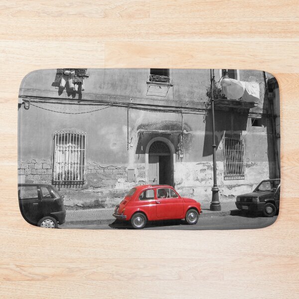 Item preview, Italy Mini Red Car Black and White designed and sold by MoClan-Graphics.